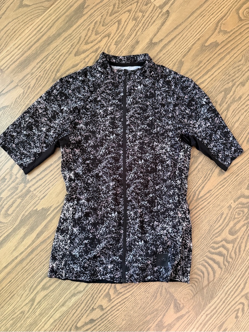 MFF Womens Black & White Speckle Biking Top